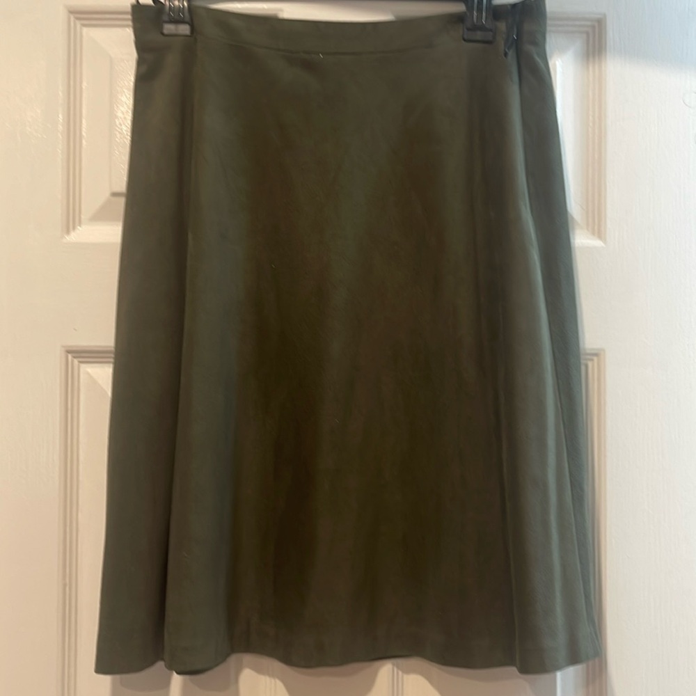 Tahari Olive green velvet Aline dress